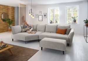 Bonnie sofa by W.SCHILLIG with soft fabric upholstery, clean modern lines, and comfortable cushioning for contemporary living spaces